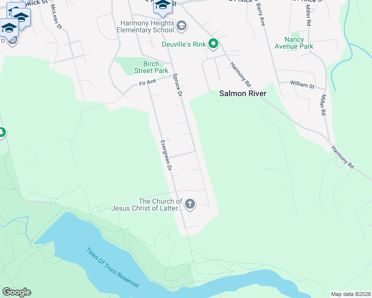 map of restaurants, bars, coffee shops, grocery stores, and more near 20 Montery Drive in Truro