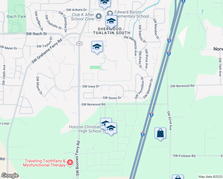 map of restaurants, bars, coffee shops, grocery stores, and more near 22730 Southwest 90th Place in Tualatin
