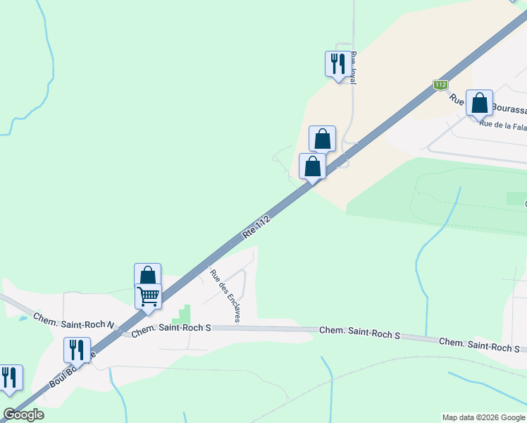 map of restaurants, bars, coffee shops, grocery stores, and more near 6341 Boulevard Bourque in Sherbrooke