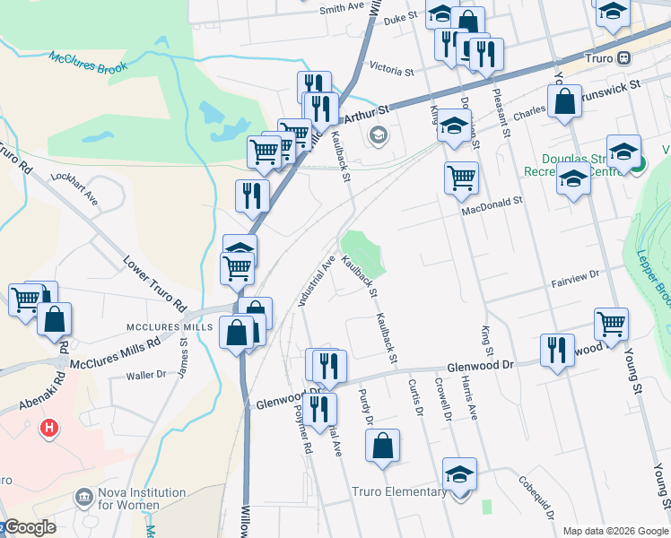 map of restaurants, bars, coffee shops, grocery stores, and more near 5 Minerva Drive in Truro