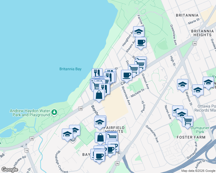 map of restaurants, bars, coffee shops, grocery stores, and more near 69 Kempster Avenue in Ottawa