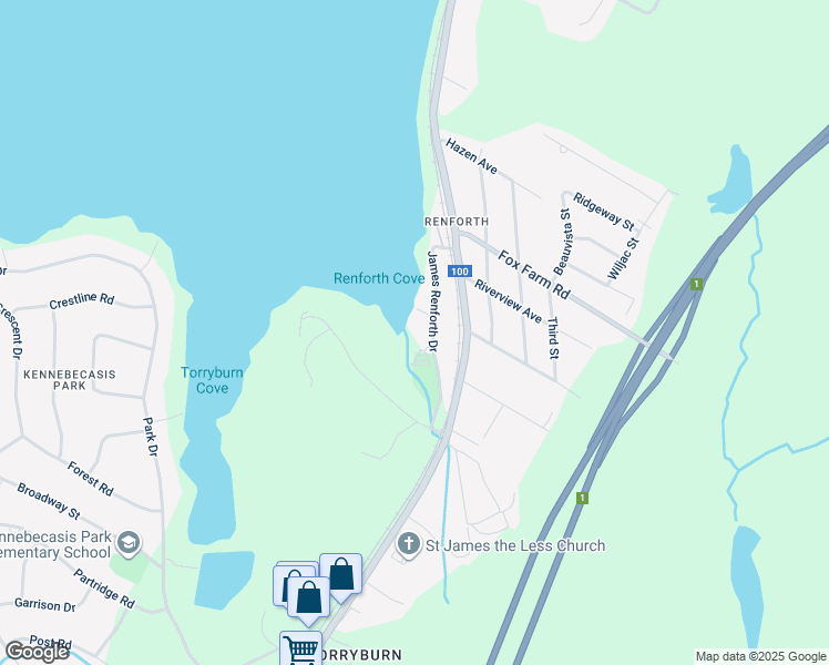 map of restaurants, bars, coffee shops, grocery stores, and more near 95 James Renforth Drive in Rothesay