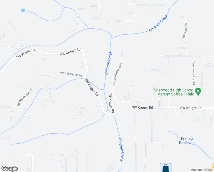 map of restaurants, bars, coffee shops, grocery stores, and more near 22665 Southwest Schaltenbrand Lane in Sherwood
