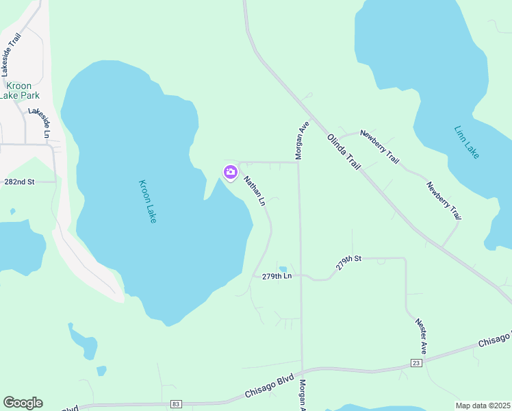 map of restaurants, bars, coffee shops, grocery stores, and more near 28080 Nathan Lane in Lindstrom