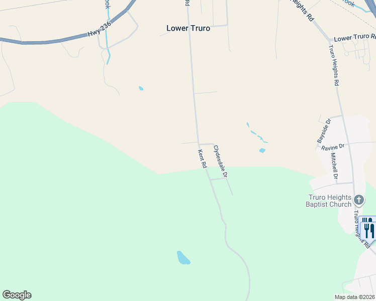 map of restaurants, bars, coffee shops, grocery stores, and more near 11 Downsview Drive in Lower Truro