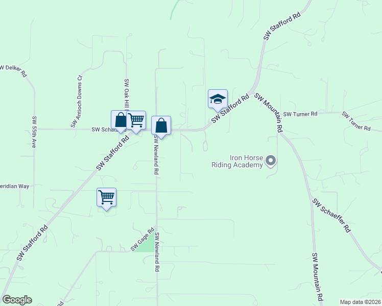 map of restaurants, bars, coffee shops, grocery stores, and more near 22280 Southwest Stafford Road in Tualatin
