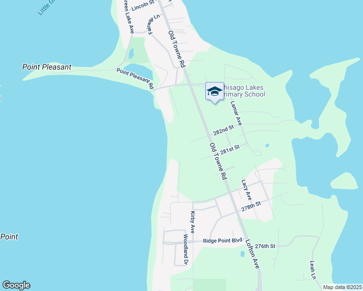 map of restaurants, bars, coffee shops, grocery stores, and more near 10600 282nd Street in Chisago City