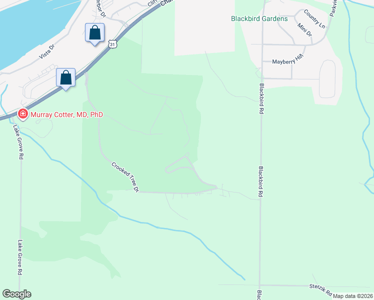 map of restaurants, bars, coffee shops, grocery stores, and more near 849 Crooked Tree Drive in Petoskey