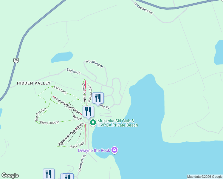 map of restaurants, bars, coffee shops, grocery stores, and more near 1755 Skyline Drive in Huntsville