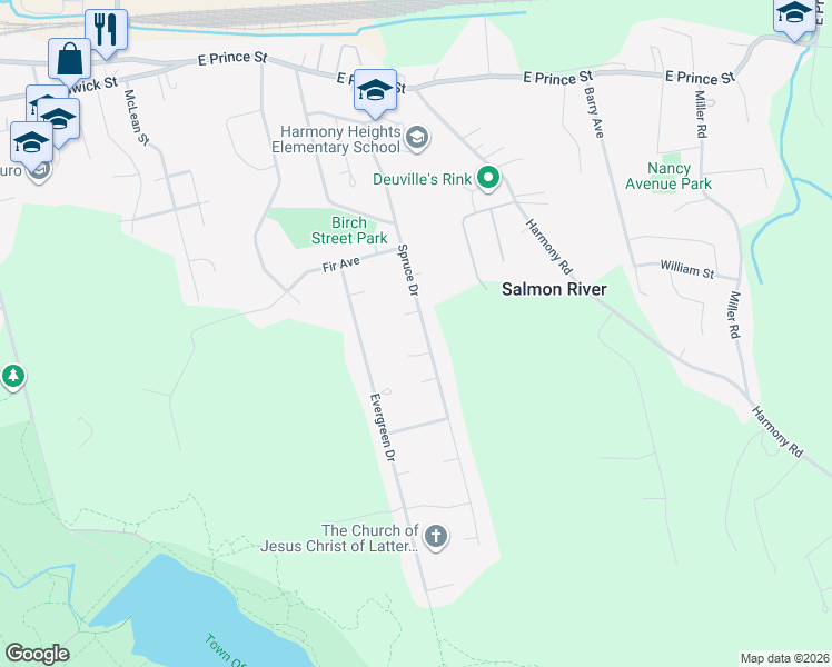 map of restaurants, bars, coffee shops, grocery stores, and more near 111 Spruce Drive in Truro