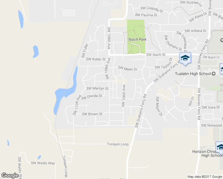 map of restaurants, bars, coffee shops, grocery stores, and more near 10727 Southwest Nelson Street in Tualatin