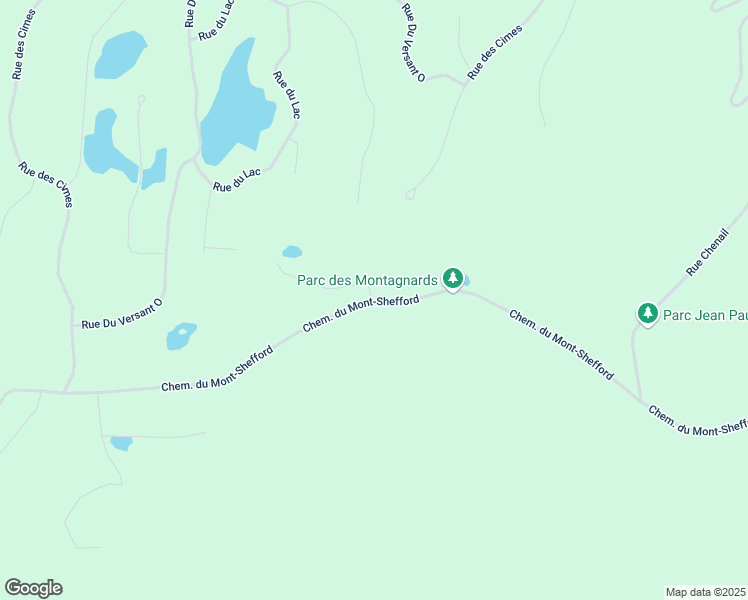 map of restaurants, bars, coffee shops, grocery stores, and more near 444 Chemin du Mont Shefford in Shefford
