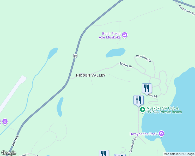 map of restaurants, bars, coffee shops, grocery stores, and more near 1525 Hidden Valley Road in Huntsville