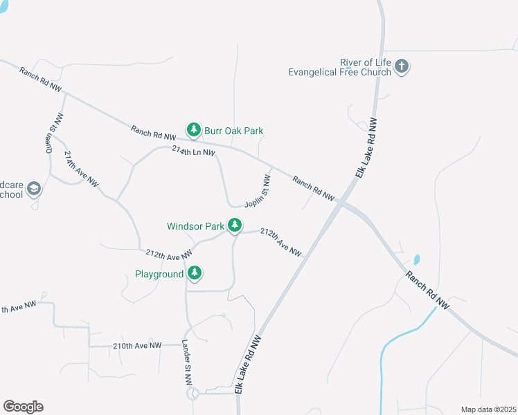 map of restaurants, bars, coffee shops, grocery stores, and more near 21349 Joplin Street Northwest in Elk River