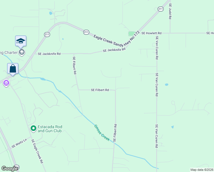 map of restaurants, bars, coffee shops, grocery stores, and more near 22950 Southeast Filbert Road in Eagle Creek