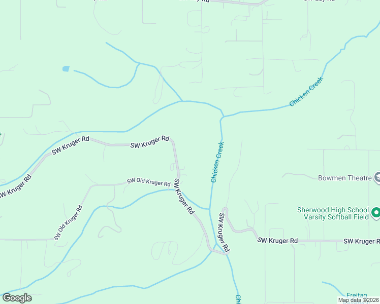 map of restaurants, bars, coffee shops, grocery stores, and more near 20775 Southwest Kruger Road in Sherwood