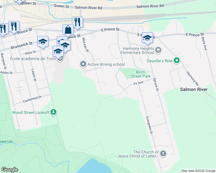 map of restaurants, bars, coffee shops, grocery stores, and more near 29 Schirra Close in Truro