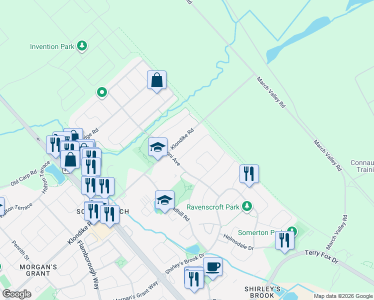 map of restaurants, bars, coffee shops, grocery stores, and more near 337 Applecross Crescent in Ottawa