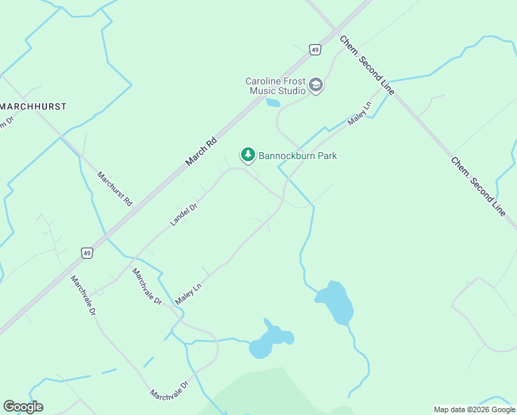 map of restaurants, bars, coffee shops, grocery stores, and more near 1525 Maley Lane in Ottawa