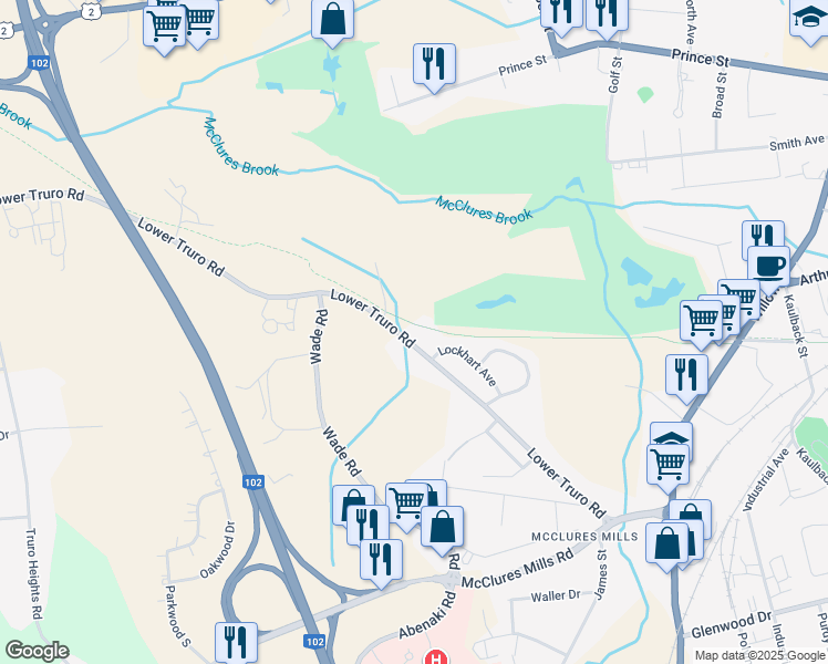 map of restaurants, bars, coffee shops, grocery stores, and more near 277 Lower Truro Road in Truro