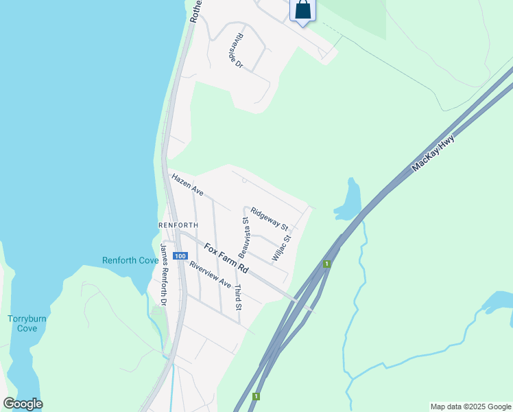 map of restaurants, bars, coffee shops, grocery stores, and more near 133 Ridgeway Street in Rothesay