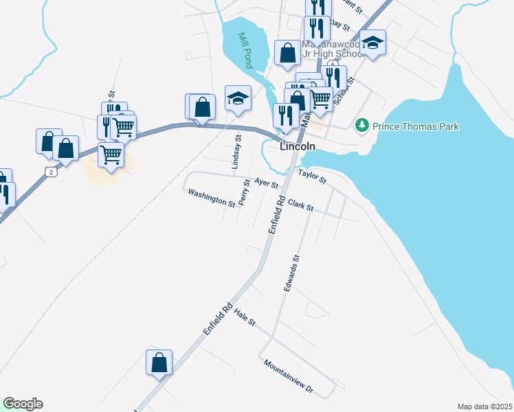 map of restaurants, bars, coffee shops, grocery stores, and more near 2 William Street in Lincoln