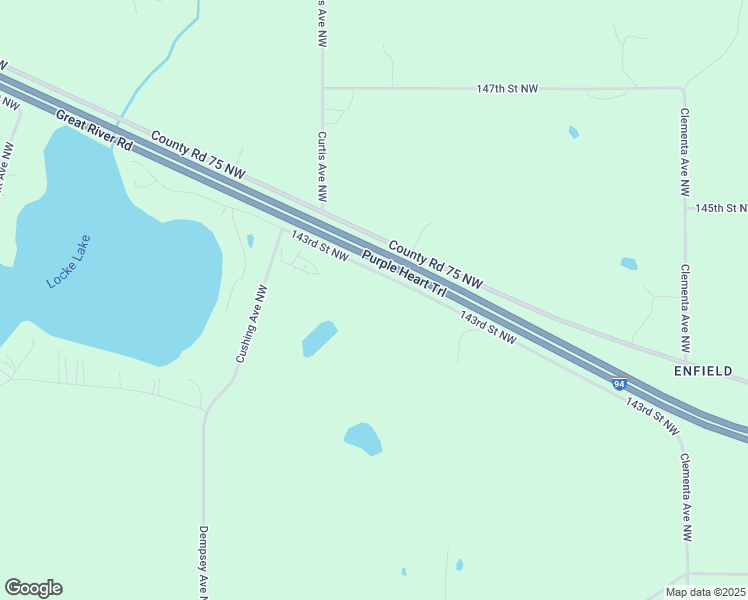map of restaurants, bars, coffee shops, grocery stores, and more near 2575 143rd Street Northwest in Monticello