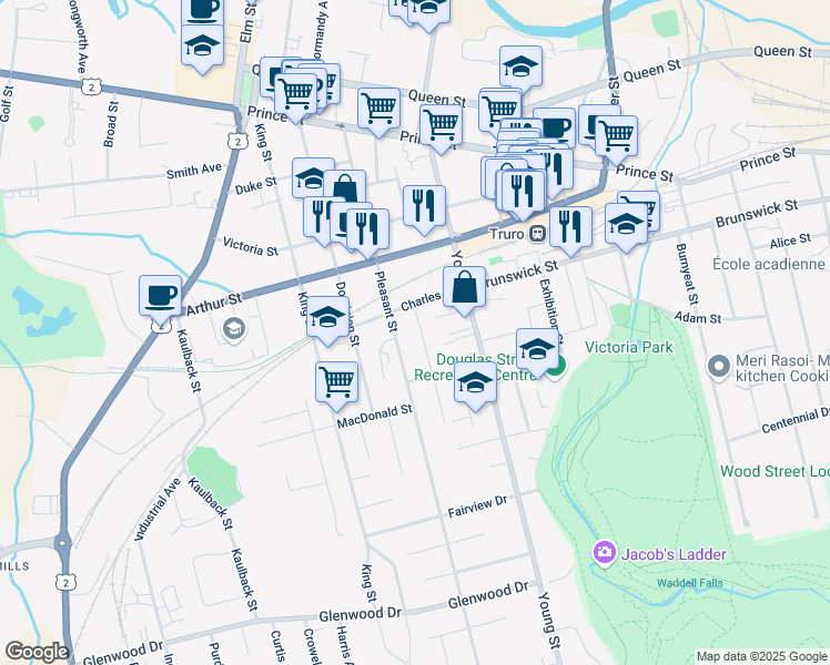 map of restaurants, bars, coffee shops, grocery stores, and more near 12 Shannon Drive in Truro