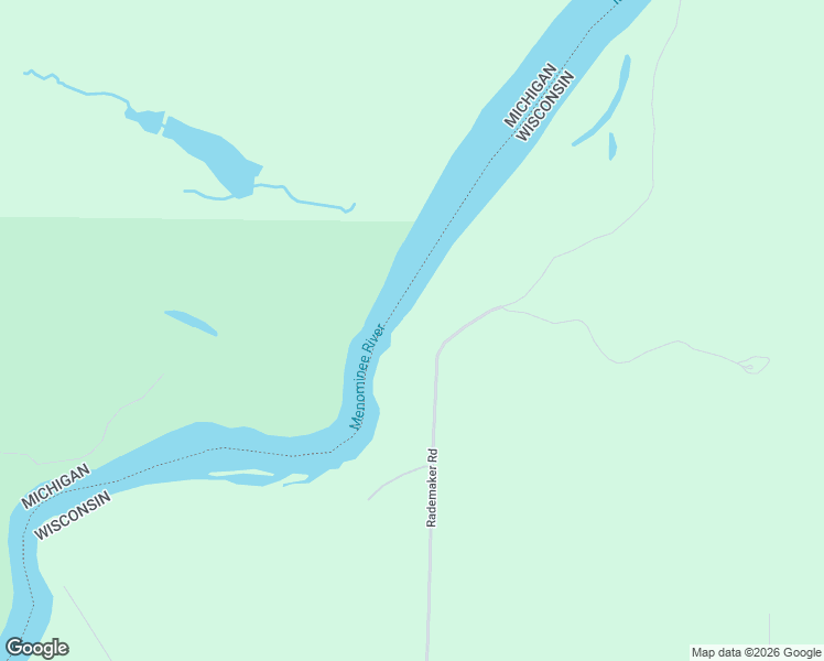 map of restaurants, bars, coffee shops, grocery stores, and more near N11141 Rademaker Road in Wausaukee