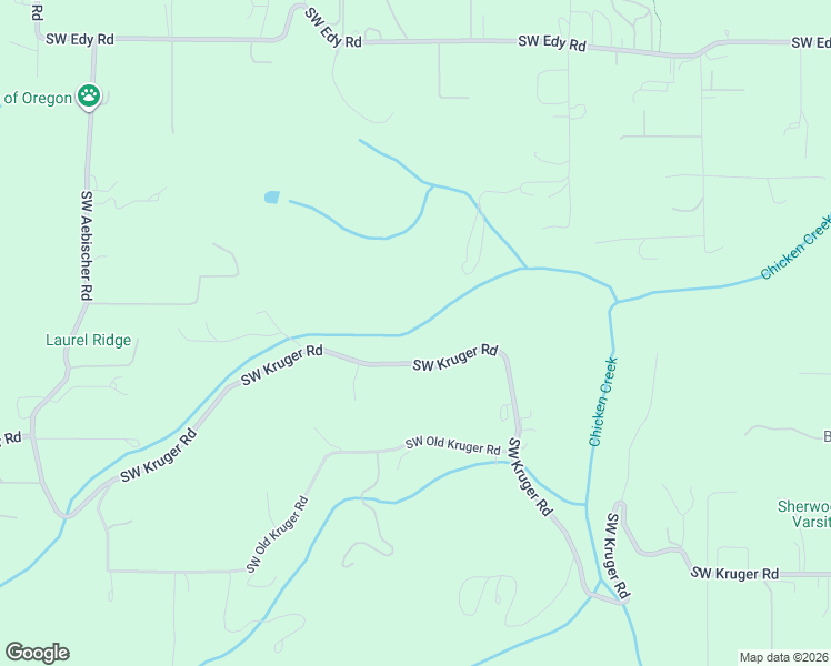 map of restaurants, bars, coffee shops, grocery stores, and more near 20907-21279 Southwest Kruger Road in Sherwood