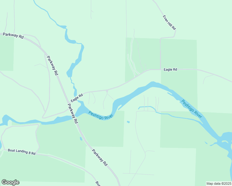 map of restaurants, bars, coffee shops, grocery stores, and more near W12357 Eagle Road in Crivitz