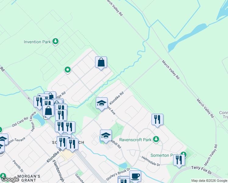 map of restaurants, bars, coffee shops, grocery stores, and more near in Ottawa