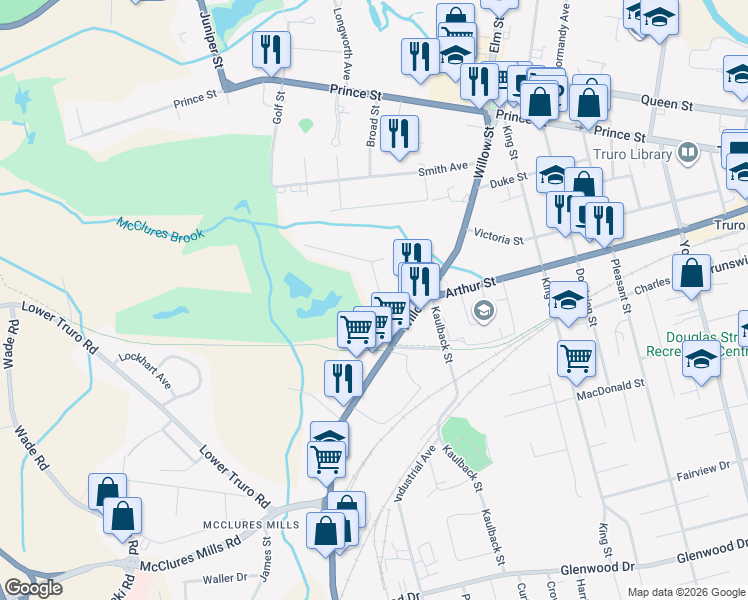 map of restaurants, bars, coffee shops, grocery stores, and more near 84 Roosevelt Avenue in Truro