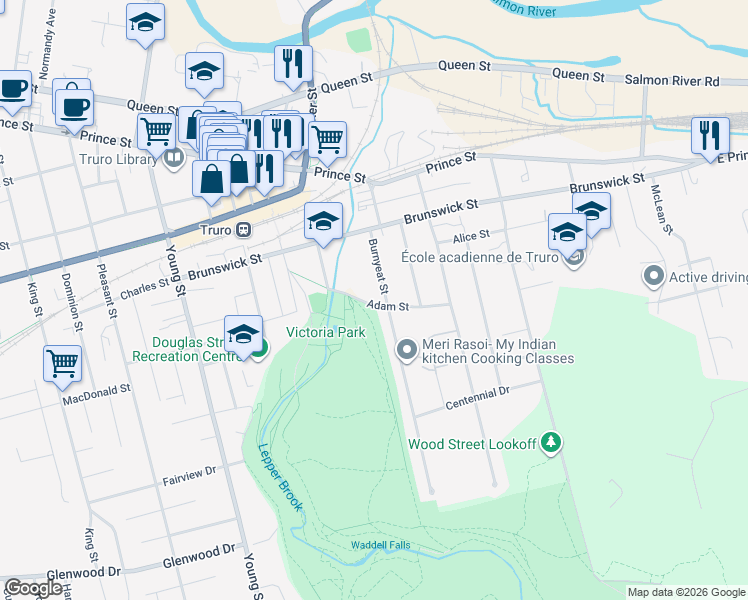 map of restaurants, bars, coffee shops, grocery stores, and more near in Truro
