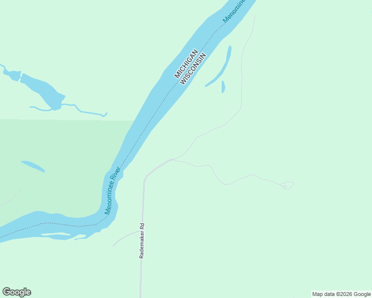 map of restaurants, bars, coffee shops, grocery stores, and more near N11231 Rademaker Road in Wausaukee