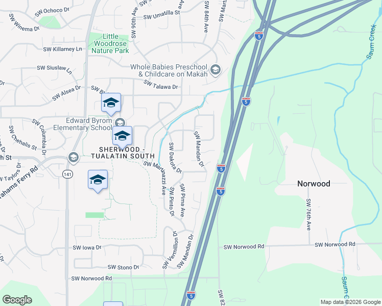 map of restaurants, bars, coffee shops, grocery stores, and more near 21840 Southwest Creek Drive in Tualatin