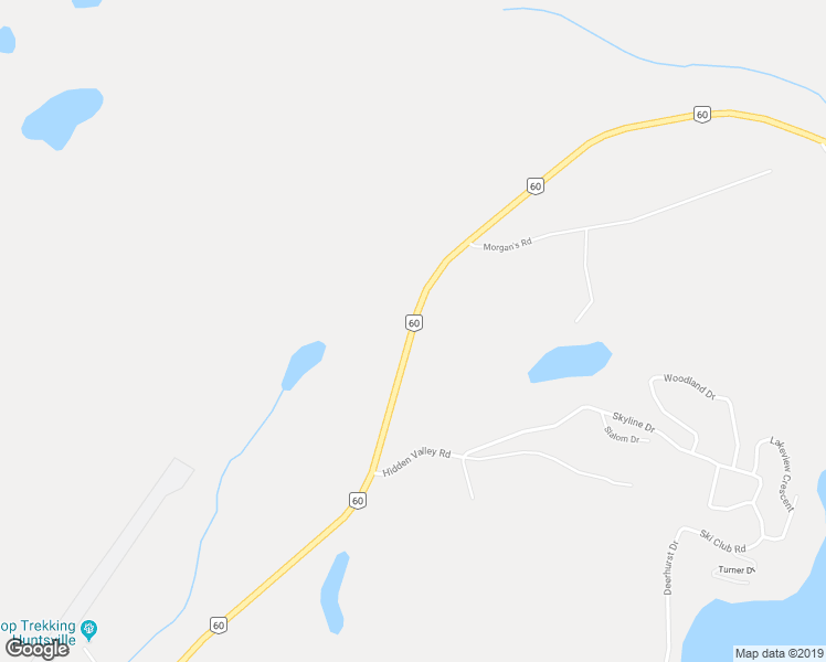 map of restaurants, bars, coffee shops, grocery stores, and more near 1209 Ontario 60 in Huntsville