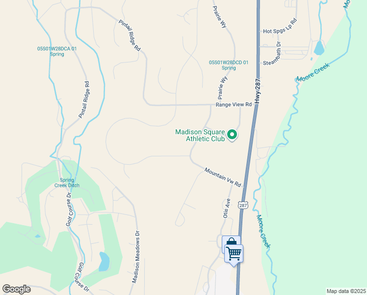 map of restaurants, bars, coffee shops, grocery stores, and more near 36 Mountain View Drive in Ennis