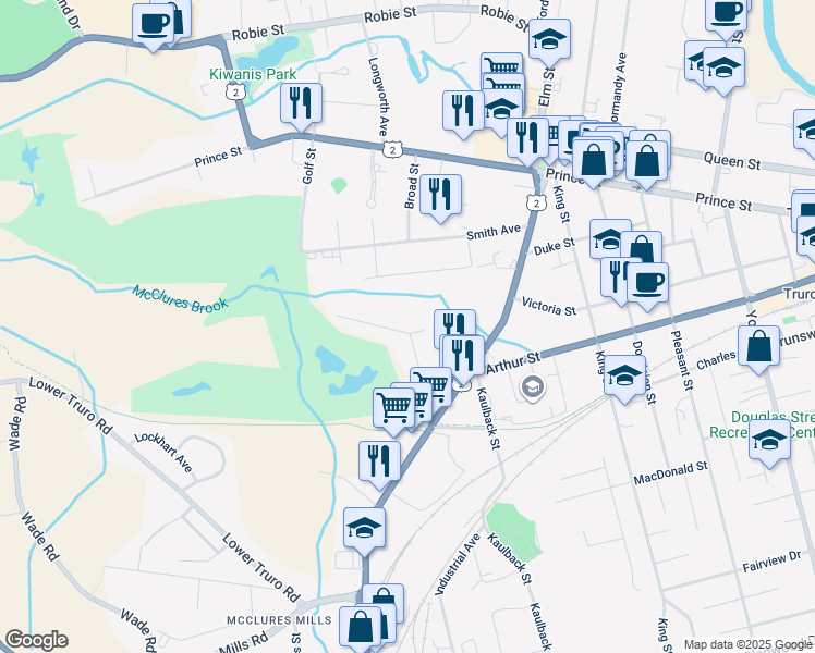 map of restaurants, bars, coffee shops, grocery stores, and more near 53 Roosevelt Avenue in Truro