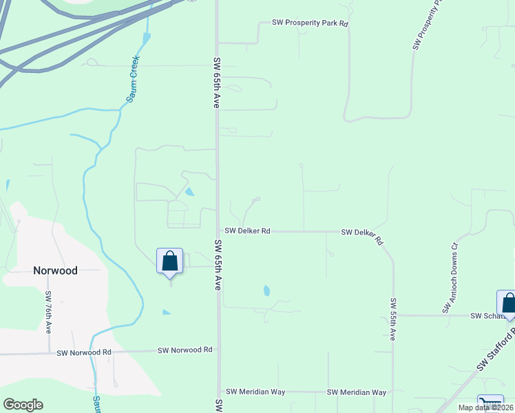 map of restaurants, bars, coffee shops, grocery stores, and more near 6323 Southwest Delker Road in Tualatin