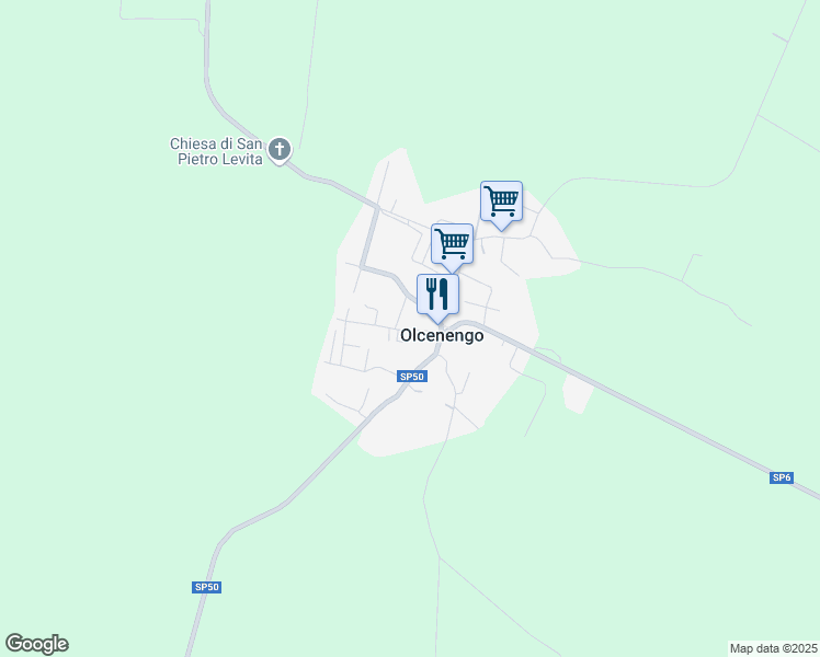 map of restaurants, bars, coffee shops, grocery stores, and more near 10 Strada Provinciale 50 in Olcenengo