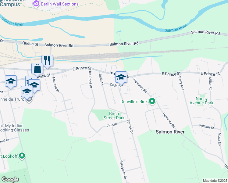 map of restaurants, bars, coffee shops, grocery stores, and more near 18 Princeton Court in Truro