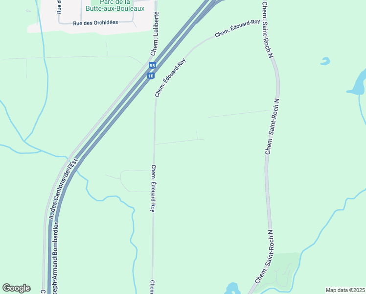 map of restaurants, bars, coffee shops, grocery stores, and more near 2477 Rue des Vents in Sherbrooke