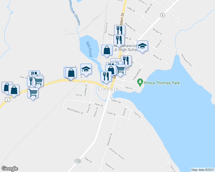 map of restaurants, bars, coffee shops, grocery stores, and more near 1 Fleming Street in Lincoln