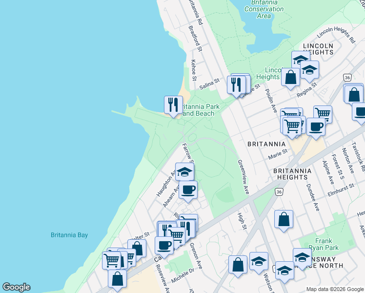map of restaurants, bars, coffee shops, grocery stores, and more near in Ottawa
