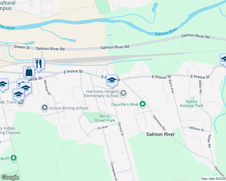 map of restaurants, bars, coffee shops, grocery stores, and more near 21 Cedar Drive in Truro