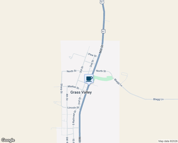 map of restaurants, bars, coffee shops, grocery stores, and more near 314 Northwest 2nd Street in Grass Valley