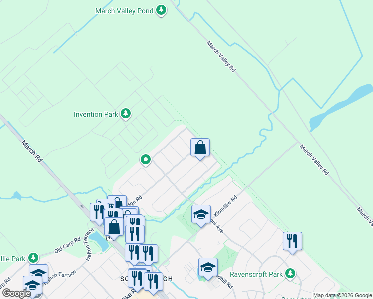 map of restaurants, bars, coffee shops, grocery stores, and more near 428 Arncliffe Avenue in Ottawa