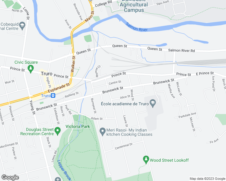 map of restaurants, bars, coffee shops, grocery stores, and more near 192 Brunswick Street in Truro