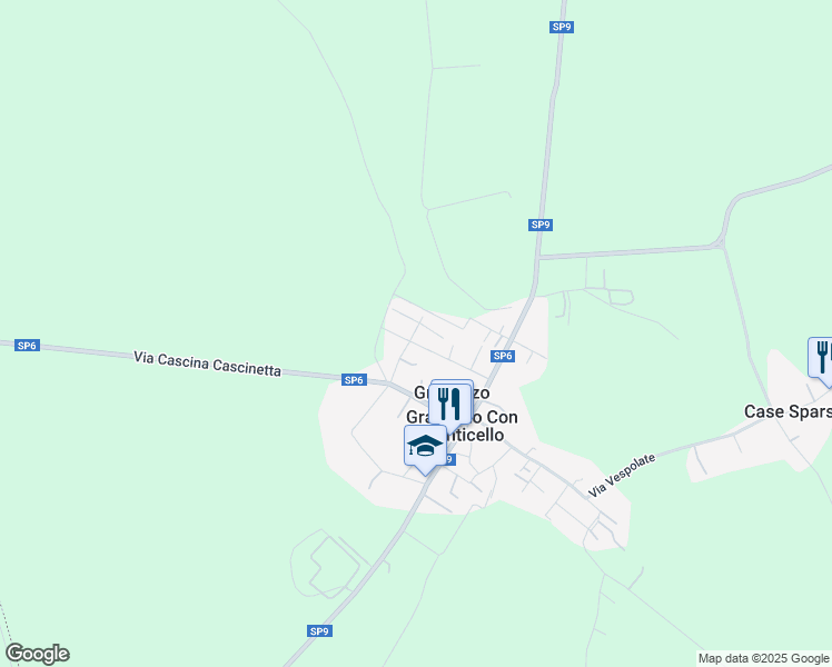 map of restaurants, bars, coffee shops, grocery stores, and more near 14 Via Dante Alighieri in Granozzo